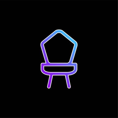 Bebek Sandalyesi mavi eğimli vektör simgesi