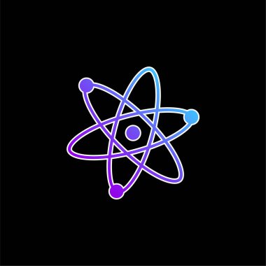 Atoms Symbol blue gradient vector icon clipart