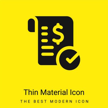 Bill minimal bright yellow material icon clipart