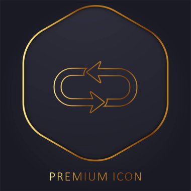 Ok Döngüsü Altın Çizgi prim logosu veya simgesi