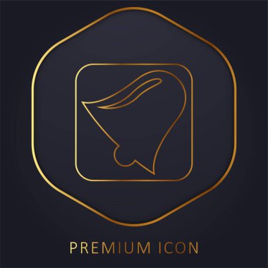 Zil altın çizgisi logosu veya simgesi