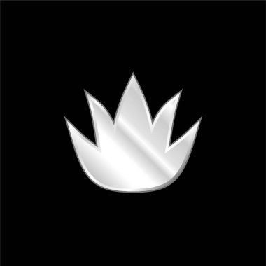 Aloe Vera gümüş kaplama metalik simge
