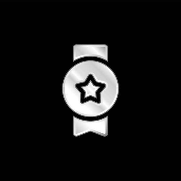 Award silver plated metallic icon