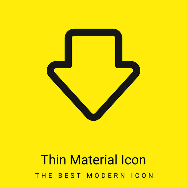Arrow Gross Outline Pointing Down minimal bright yellow material icon