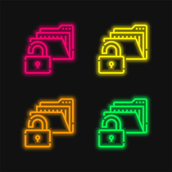 Доступ к значку светящегося неонового вектора