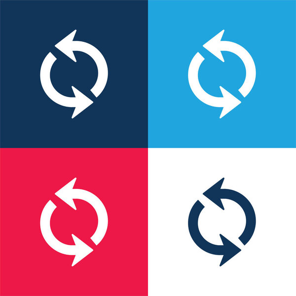 Стрелки Кругом синий и красный четыре цвета минимальный набор значков