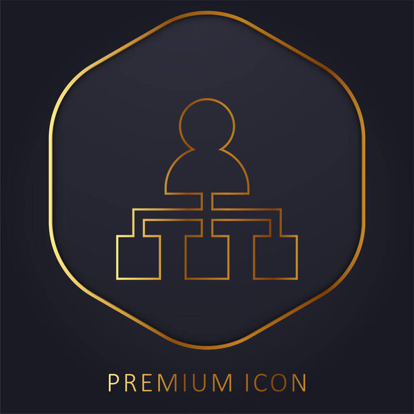 Логотип или иконка босса золотой линии