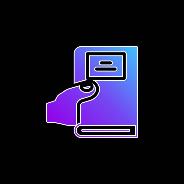 Book blue gradient vector icon