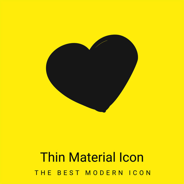 Basic Heart minimal bright yellow material icon