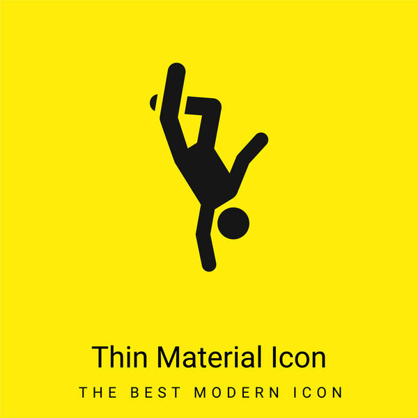 Breakdance minimal bright yellow material icon