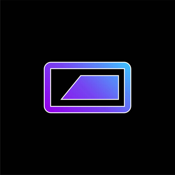 Значок синего градиента батареи