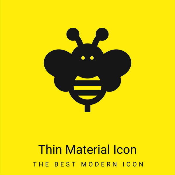 Bee minimal bright yellow material icon