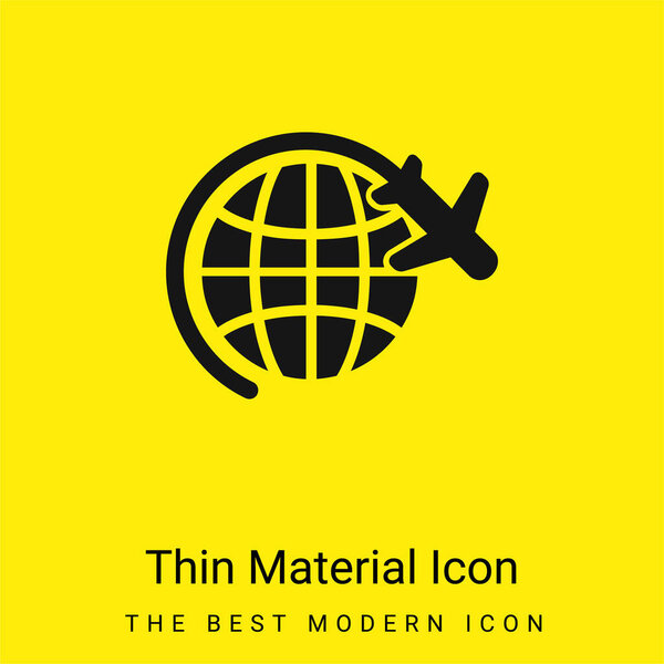 Рейс минимальный ярко-желтый значок материала