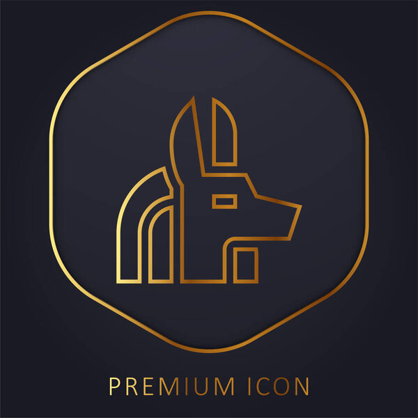 Логотип или иконка золотой линии Анубиса