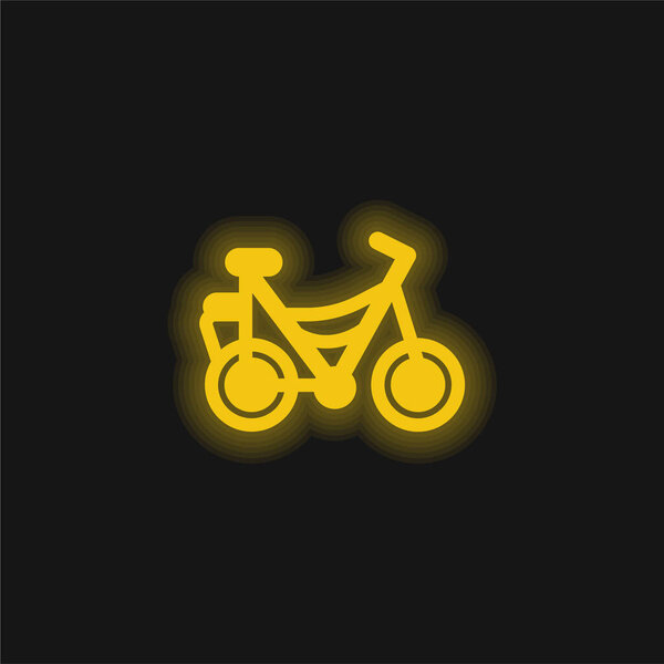 Желтый светящийся значок велосипеда
