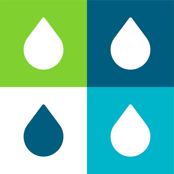 Blur Flat four color minimal icon set