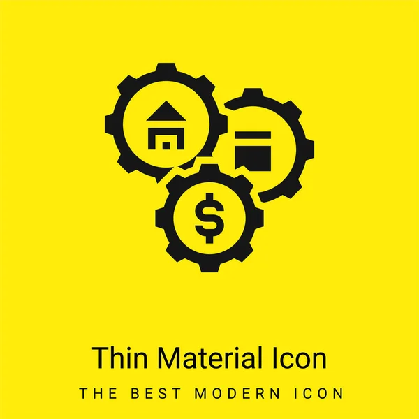 Assets Minimal Bright Yellow Material Icon — Stock Vector