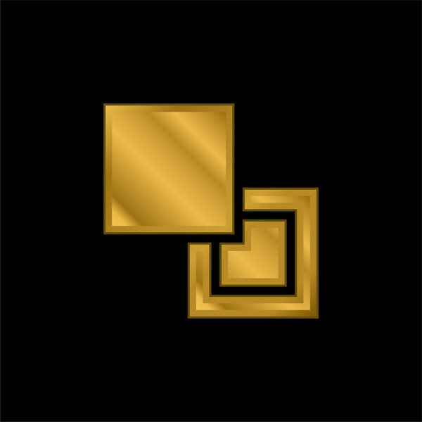 Фон позолоченный металлический значок или вектор логотипа