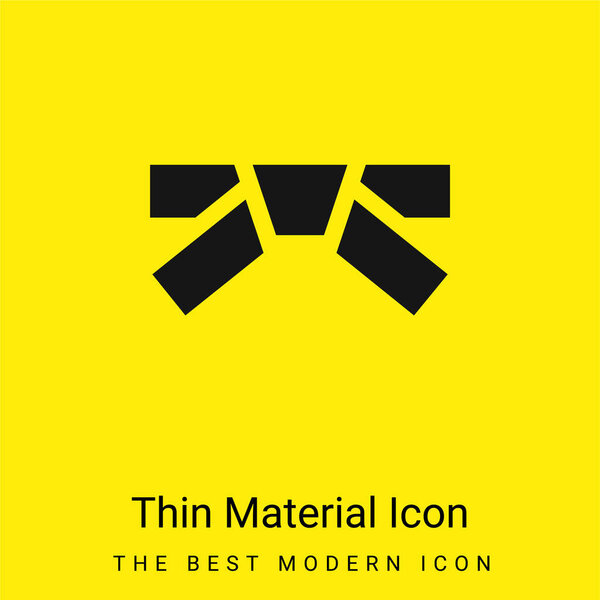 Belt minimal bright yellow material icon
