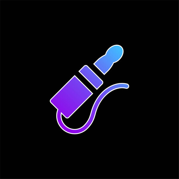Audio Jack blue gradient vector icon