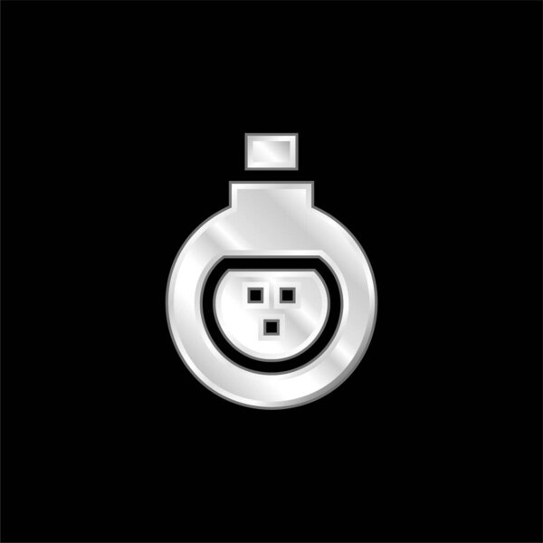 Antidote silver plated metallic icon