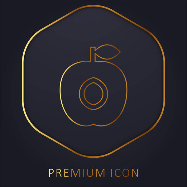 Apricot golden line premium logo or icon