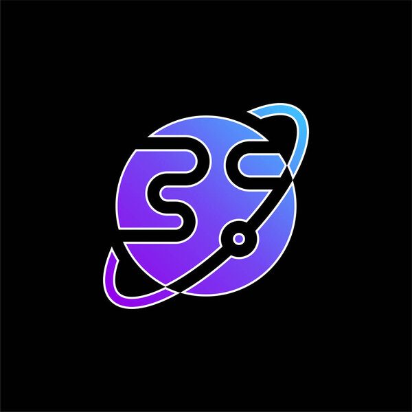 Astronomy blue gradient vector icon