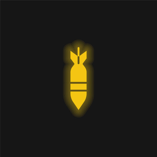 Желтая сияющая неоновая икона