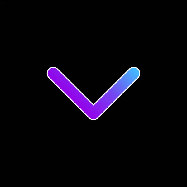 Flèche Vers Bas Signe Pour Naviguer Icône Vectorielle Gradient Bleu — Image vectorielle