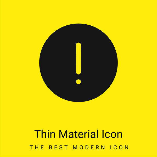 Alert minimal bright yellow material icon