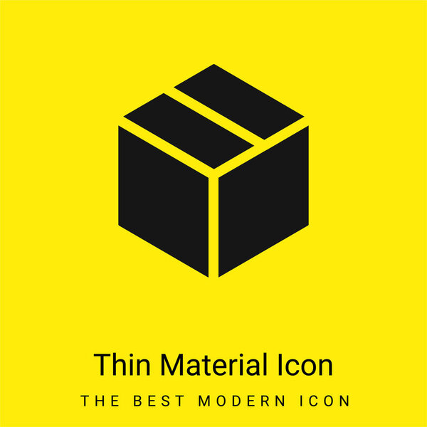 Box minimal bright yellow material icon