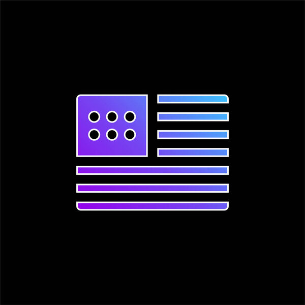America blue gradient vector icon