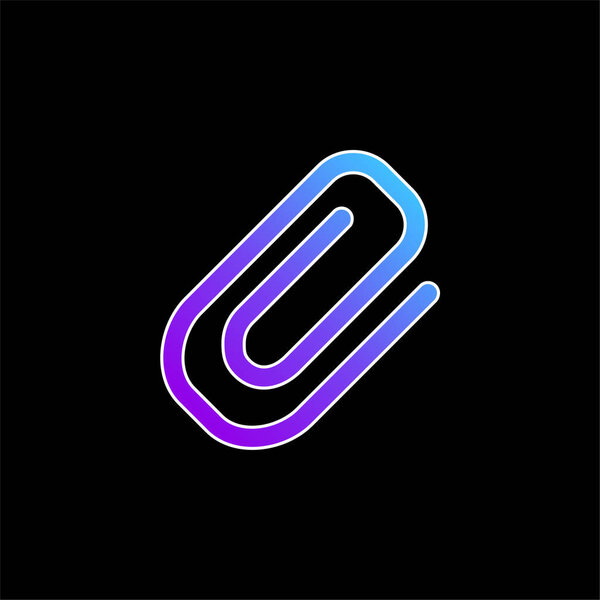 Диагональный символ скрепки голубой вектор градиента