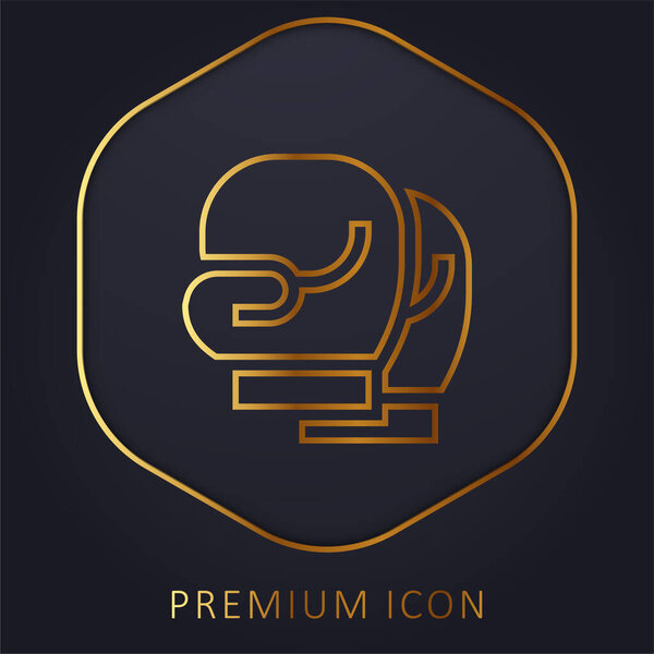 Боксерские перчатки золотая линия премиум логотип или значок
