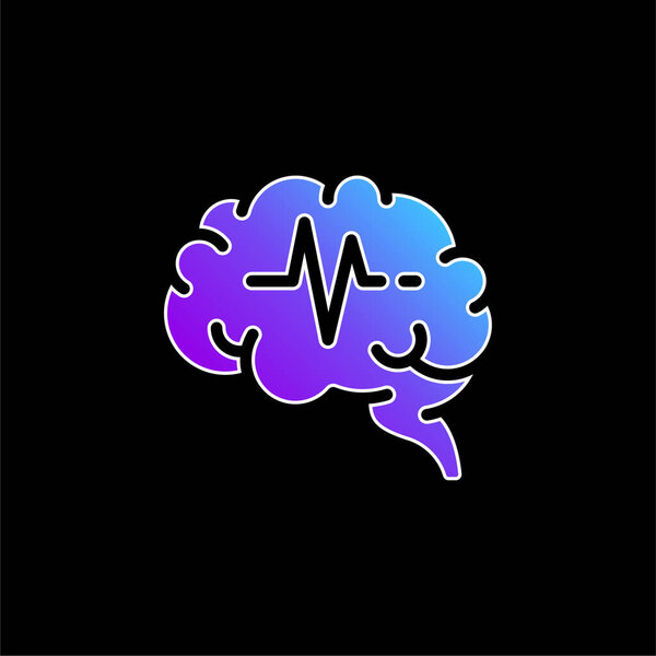 Brain blue gradient vector icon
