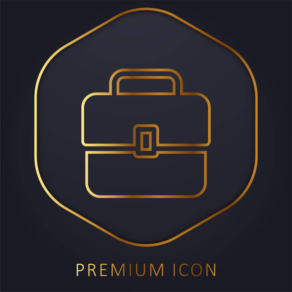 Короткий золотой линии премиум логотип или значок