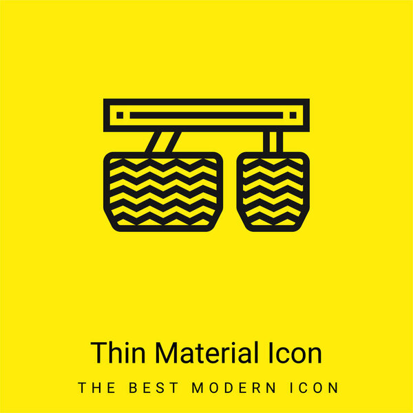 Accelerator minimal bright yellow material icon