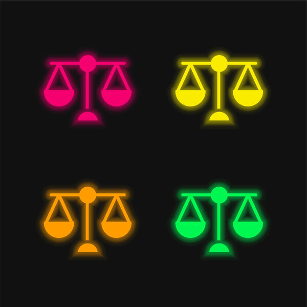 Четырехцветная неоновая иконка