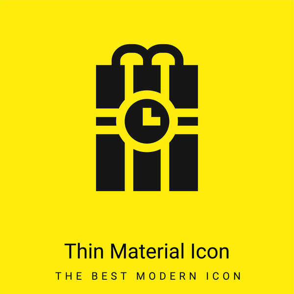 Bomb minimal bright yellow material icon