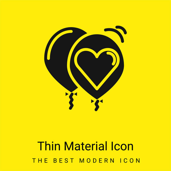 Ballons minimal bright yellow material icon
