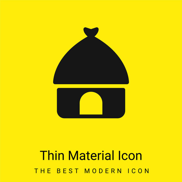 African minimal bright yellow material icon