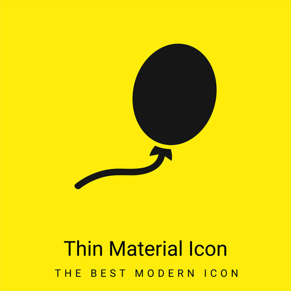 Black Balloon Shape minimal bright yellow material icon