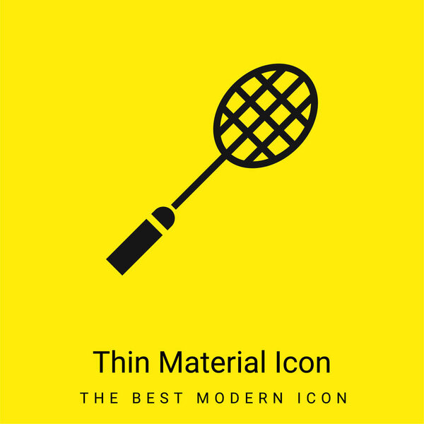 Badminton minimal bright yellow material icon