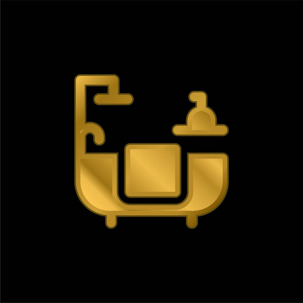 Позолоченная металлическая икона или вектор логотипа