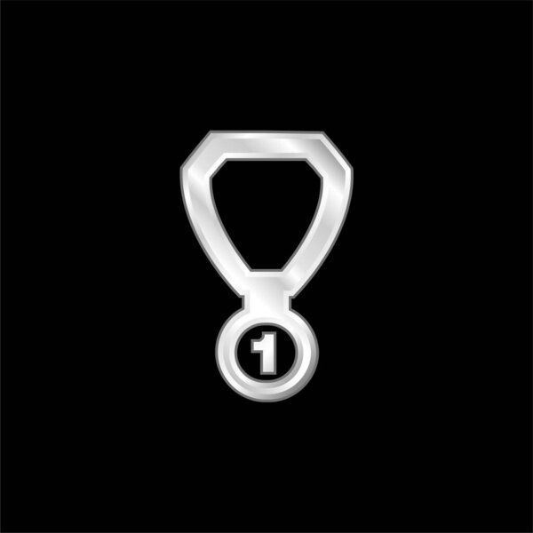 Best Place Medal Necklace silver plated metallic icon