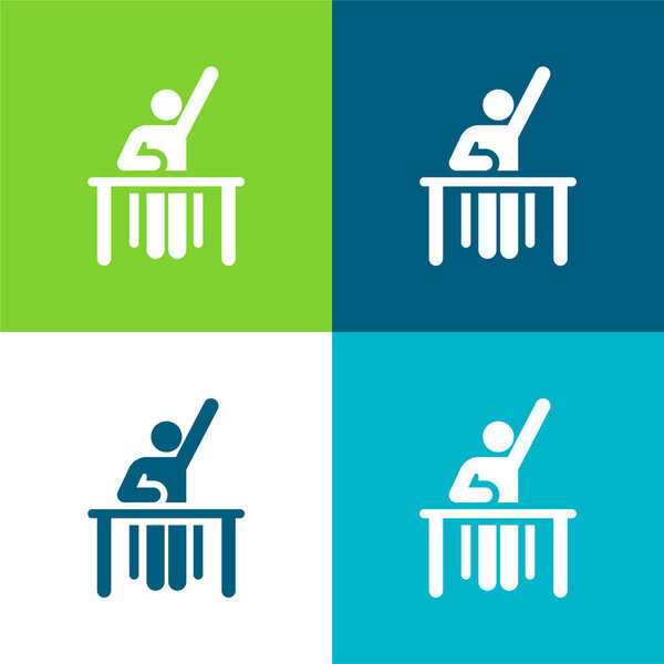 Ответ плоский четыре цвета минимальный набор значков