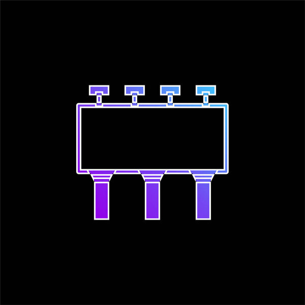 Billboard blue gradient vector icon
