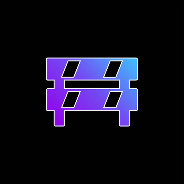 Barrier blue gradient vector icon