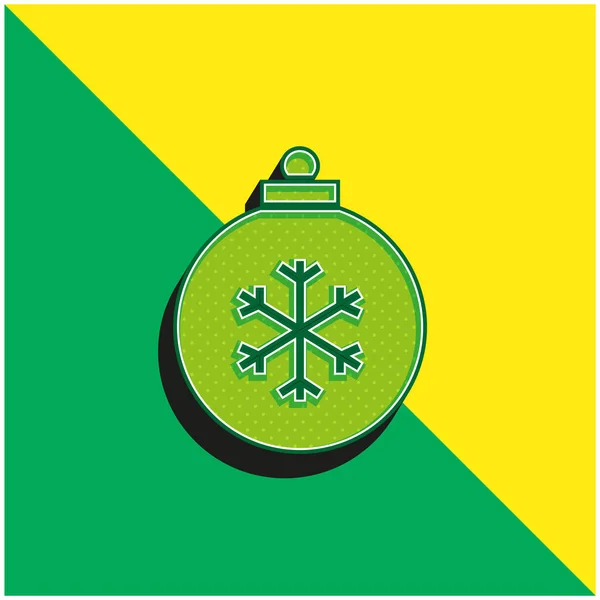 Bauble Grünes Und Gelbes Modernes Vektor Symbol Logo — Stockvektor