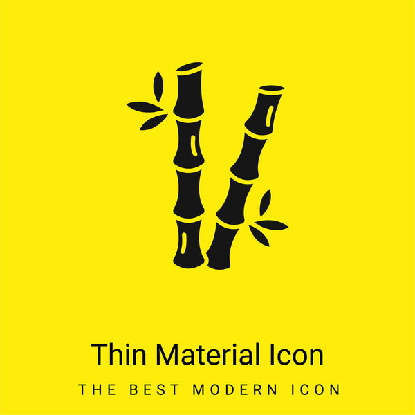 Bamboo minimal bright yellow material icon